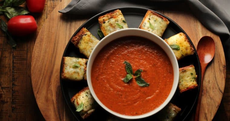 Roasted Tomato Basil and Red Pepper Soup Recipe