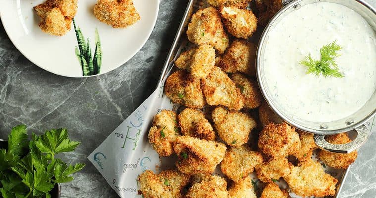 Crispy Cauliflower Bites [Healthier Air Fryer Recipe]