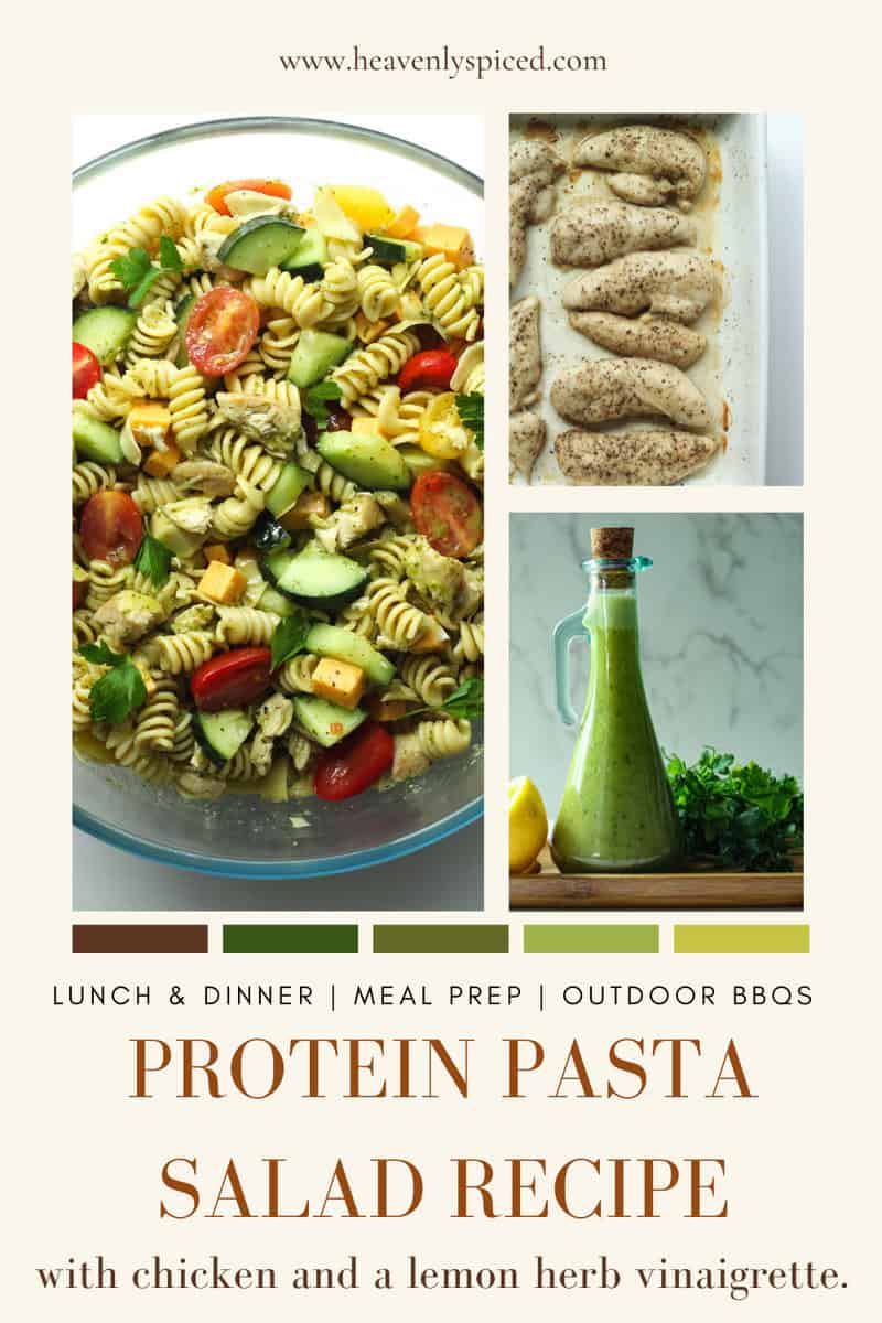 High Protein Pasta Salad With Chicken For Meal Prep Heavenly Spiced high-protein-pasta-salad-with-chicken-for-meal-prep-heavenly-spiced