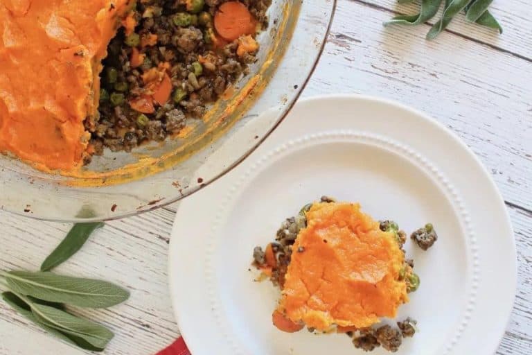 Sweet potato shepherd's pie fall dishes for dinner.