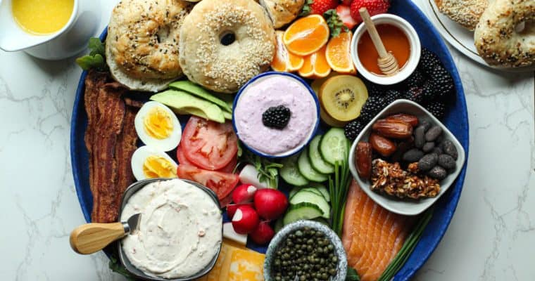 How to Build a Bagel Board [Easy Customizable Brunch Recipe]
